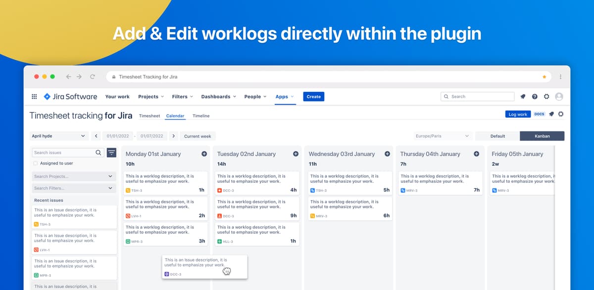 plugin jira timesheets