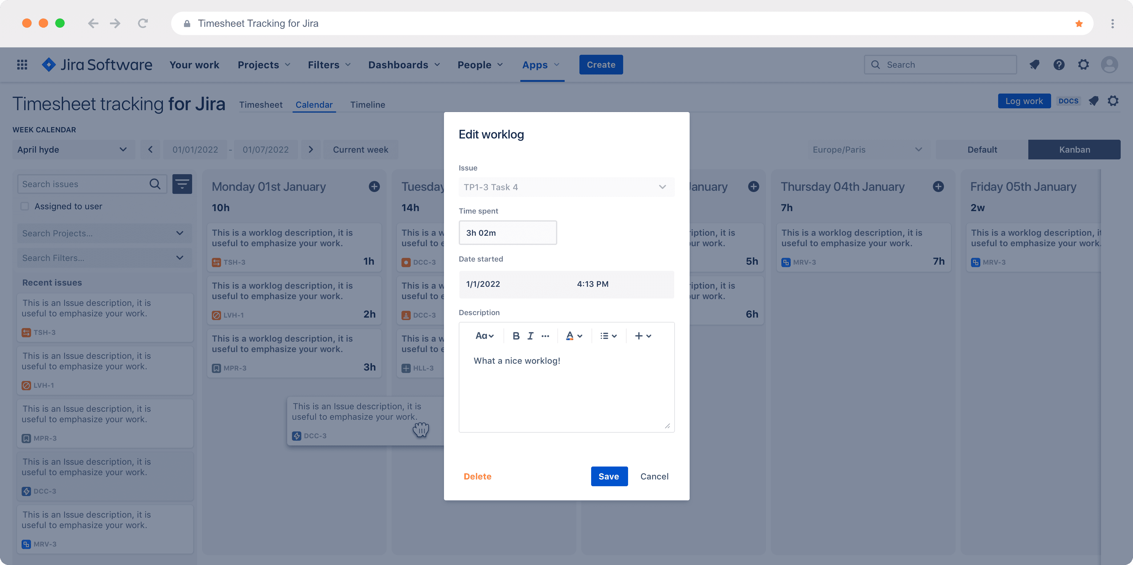 plugin jira timesheets free