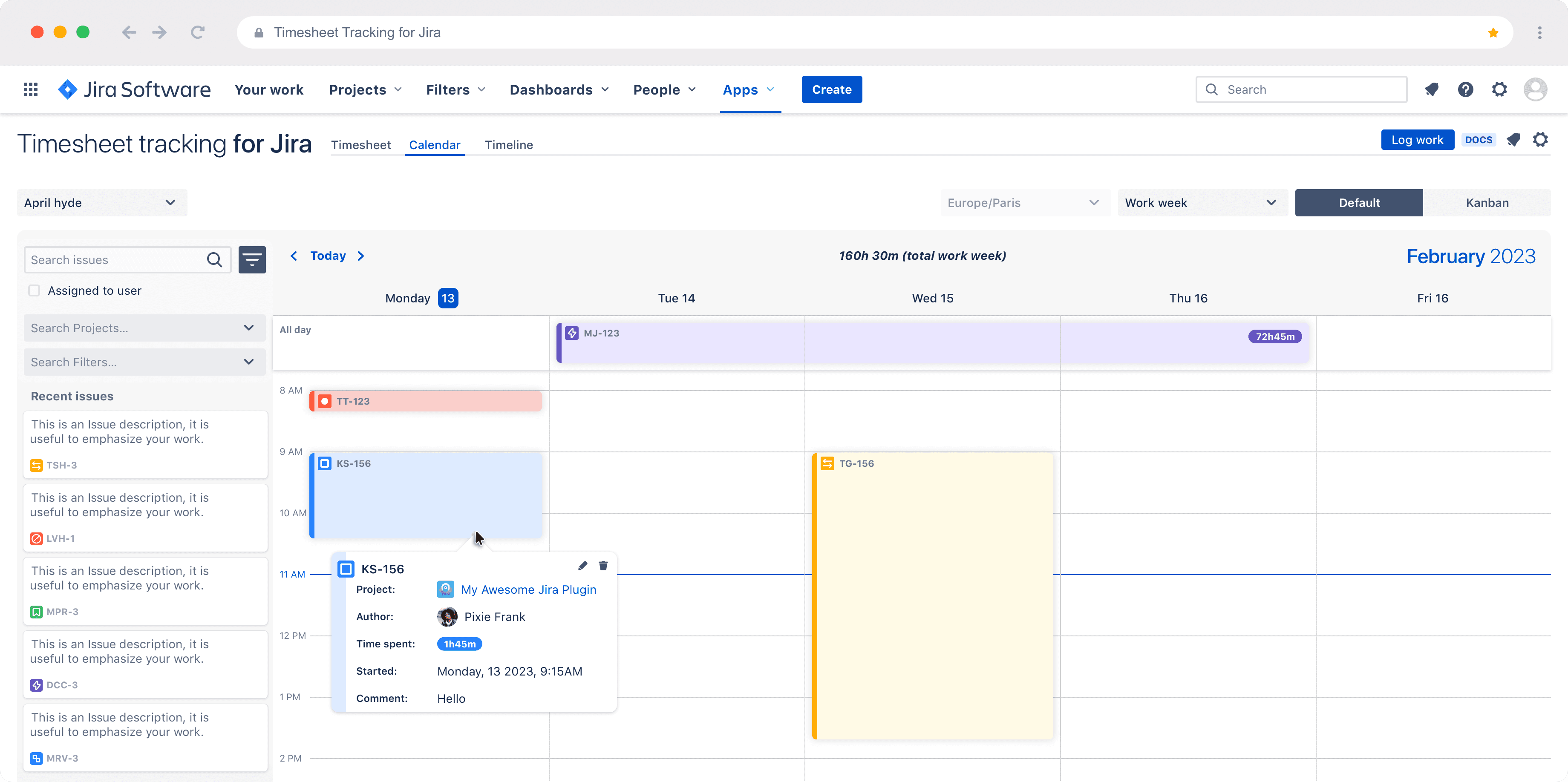 plugin jira timesheets free